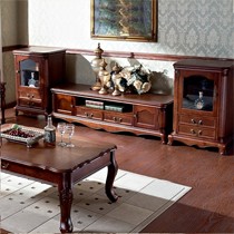 宜真美式乡村电视柜,优质实木客厅柜,型号XZ-11多功能柜