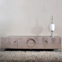 梵可可不锈钢香槟色电视柜,新古典地柜鳄鱼纹贴皮烤漆制作,型号: ds-05