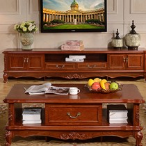 木奕植物花卉美式电视柜,简约实木烤漆地柜,板式组装型电视柜组合