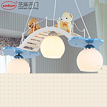 zmkam品牌环保儿童吊灯,顽皮小浣熊吊灯,精致逼真,颜色可爱,型号D0071