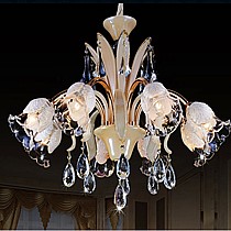 欧韩时尚淡雅精致吊灯,打磨焊接水晶玻璃灯具,卧室客厅灯具,型号: BLD2003