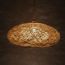 陆一灯具创意鸟巢藤艺吊灯,日式时尚宜家客厅灯饰,照射面积20-30平方米