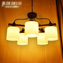JUDU 居度品牌木质室内吊灯, D80001型号复古怀旧风格