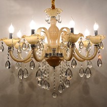 欧式86049系列电镀水晶吊灯,摩灯会过道玻璃琥珀色节能灯具