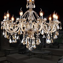 欧韩蜡烛水晶吊灯,欧式干邑奢华灯具,美式金色大厅led灯,型号: SJD8015