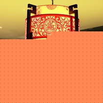 国伟创意印花节能吊灯,家装卧室客厅中国风吊灯,型号:No.8268