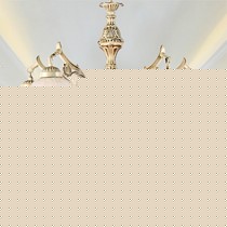 仿古铜铁质玻璃客厅吊灯,伦灯灯饰合金玻璃灯饰,花朵型灯具