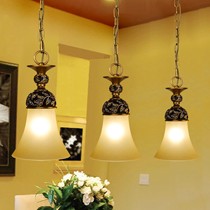 凯萨罗灯树脂雕花吊灯,复古茶色玻璃吊灯,9004-3SP铁艺烤漆灯具