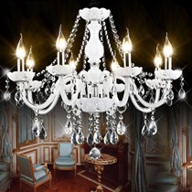 爱伊朵水晶吊灯,精致螺旋纹蜡烛水晶灯,可调光色多头家居灯具