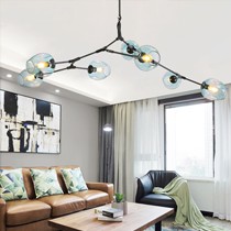 沃嘉樱桃枝型吊灯,创意DIY可旋转餐厅灯,简约灯泡吊灯