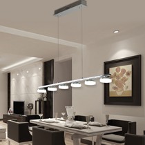 瑞铃白色长方形创意吊灯,铁艺电镀无极调光LED灯,型号:WM004