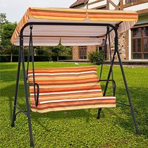 全友家私012c双人防滑铁质秋千架,斯林布饰面加厚钢管结构吊椅