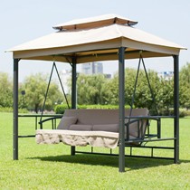 亚欧春天1070铝台金三人秋千架,卧趟两用超强承重秋千椅,防紫外线顶棚吊椅