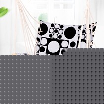 午憩宝黑白色秋千吊椅,牛津布耐磨扣眼户外吊床,型号:WQB-DC101