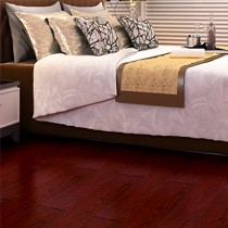 博典牌环保实木复合地板,G8616型花梨木多层地板,德国“7型锁槽”设计