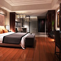 仿古老油漆工艺实木地板,浩邦非洲进口圆盘豆地板,型号: H701