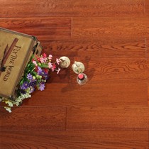 明爵实木复合橡木环保地板,仿古手抓纹平口地板,型号: SF806