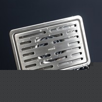 淋浴房方形防臭地漏,防滑落设计地漏盖板,摩恩一体冲压不锈钢地漏