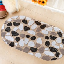 现代简约风椭圆形塑料地毯,鹅卵石防滑地垫可手洗,货号: SL202