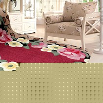 金宁秀图家居田园风走廊地毯,可定制高档混纺过道地毯,货号: 紫薇