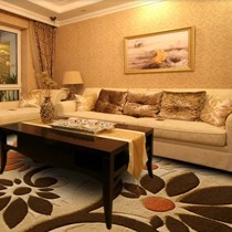 东升耐磨透气家用化纤地垫,田园式长方形地毯,几何花饰地垫