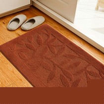 山花家用雕花花饰地毯,吸水吸尘化纤门厅地垫,方形防滑地垫