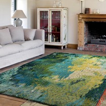 联邦克莱士562-X55-L地毯,客厅家居地垫,化纤彩绘地毯几何图形