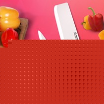 美帝亚粉色生物陶瓷刀具三件套,环保纳米刀具套装,型号: WJR01Y55A