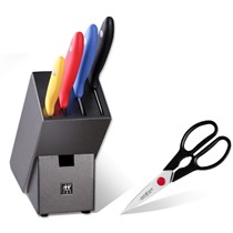 德国双立人四色刀具五件套组合,多功能不锈钢刀具,家用厨房刀具