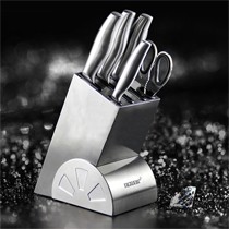 维艾全钢一体成型刀具,可水洗厨房刀具七件套,冰锻处理抗菌菜刀