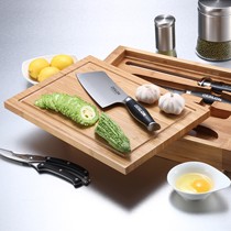 多功能抑菌二合一菜板,一体成型钼钒钢刀具系列,德世朗厨房刀具五件套