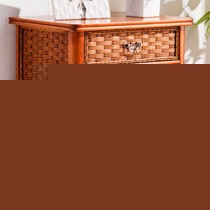 藤巢田园三斗柜A0011,印尼翡翠藤实木三斗柜,纯手工编织绿色环保