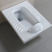 艾尔斯品牌带存水弯防臭蹲便池,带前挡水防溅蹲厕,型号3306