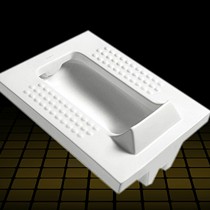 科勒品牌冲落式可挡水蹲便器,后进后排防滑防臭蹲厕,型号17199T-M2-WK