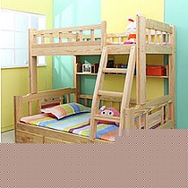 幸福缘品牌品质实木儿童床,现代简约子母床,温馨舒适,实用安全,型号2010