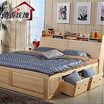 清香玫瑰田园时尚儿童床,实木环保健康多功能单人床,型号: 2011-5