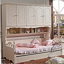 沃伦帝斯韩式田园时尚风情儿童床,多功能环保烤漆儿童床,型号: 8039