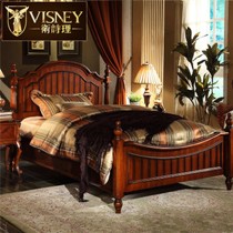 卫诗理1.2米实木床,精湛雕刻工艺复古儿童床,型号20067W2
