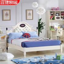 宜捷家居牌排骨儿童床,XLF--8808型欧式儿童床,经典米字英伦风范