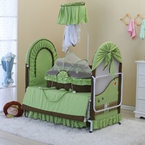 holycat游戏布艺带蚊帐儿童铁床,无漆可折叠摇篮宝宝床