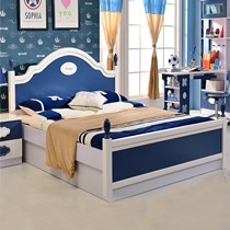 健优美儿童单人床,多功能青少年储物床,欧式组装1.5米王子床,型号660