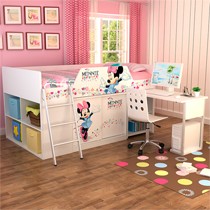 迪士尼多功能儿童床,大容量卡通储物床,带书桌半高床BGC-316