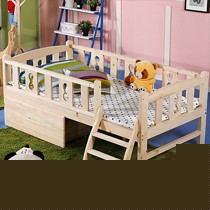 型号: XSY-B实木儿童床,女孩公主床带护栏,香世源松木幼儿单人小床