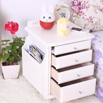 玖木九美现代时尚实木儿童床头柜,4门实用收纳功能床头柜,型号CTG-044