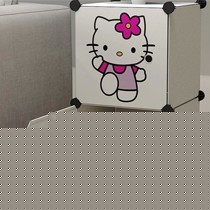 家世比品牌环保树脂儿童床头柜现代时尚,可DIY组装HBYV0102H-2型号储物柜