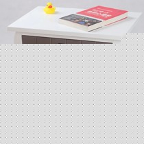 妙意家居XY-2013037实木田园风格儿童床头柜,带PP编织蓝大储物空间儿童床头柜