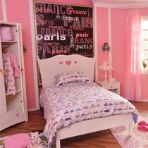 喜梦宝BE66002优质实木田园可爱儿童床头柜,多层喷漆防撞转角设计儿童房床头柜