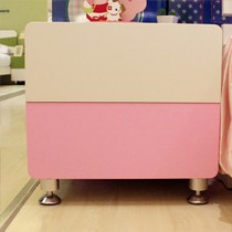 宜捷家居粉色床头柜,现代简约儿童二斗柜 ,型号: FYT-813板式床边柜