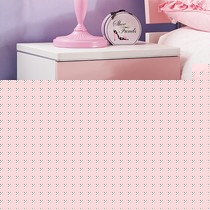 多喜爱粉色床头柜,带滑轮两层储物柜,环保米纳米床头柜型号: 8B932-1