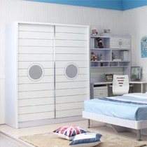 杰斯锐JJ8088系列板式儿童衣柜,组装哑光双开门储物收纳柜